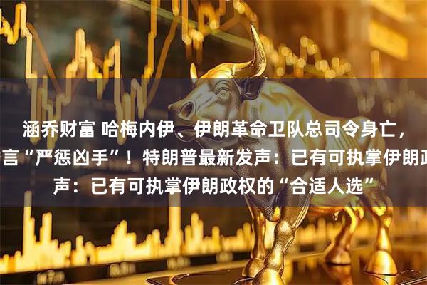 涵乔财富 哈梅内伊、伊朗革命卫队总司令身亡，细节披露！伊朗誓言“严惩凶手”！特朗普最新发声：已有可执掌伊朗政权的“合适人选”