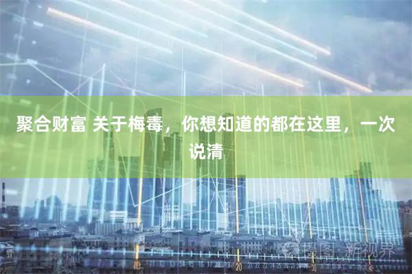 聚合财富 关于梅毒，你想知道的都在这里，一次说清